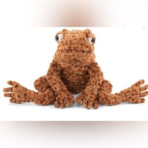 RETIRED JELLYCAT Toby Toad Stuffed Animal  13 inches.